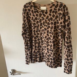 Cashmere animal print sweater